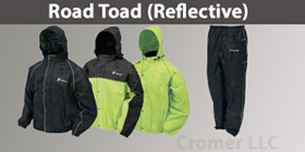 *FROGG FROG TOGGS TOG ROAD TOAD REFLECTIVE RAIN SUIT RAIN GEAR MOTORCYCLE ATV 